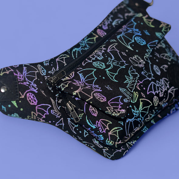 Crystal Cave Bats Hip Bag (Reflective Holographic!)