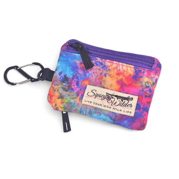 Tie-Dye Bloom Clip Wallet