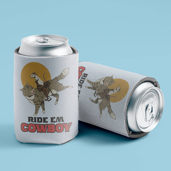 Mouse and Cat Cowboy Koozie