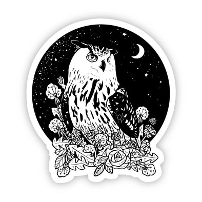 Night Owl Vinyl Sticker
