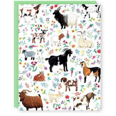 Goats Galore Greeting Card