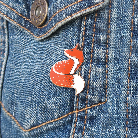 Red Fox Enamel Pin