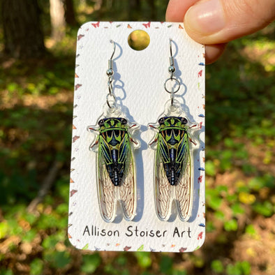 Linne’s Cicada Acrylic Earrings
