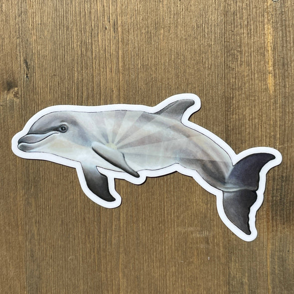 Happy Dolphin Vinyl Sticker