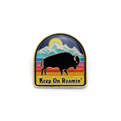 Keep on Roamin' Bison Enamel Pin