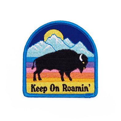 Keep on Roamin' Bison Iron On Patch