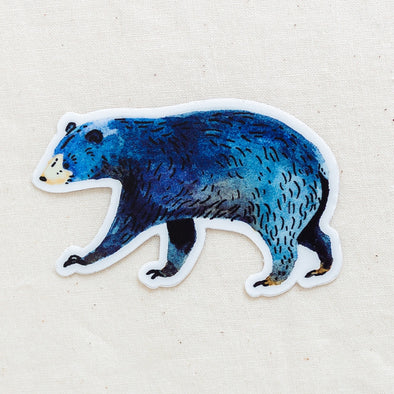 Blue Bear Animal Vinyl Sticker