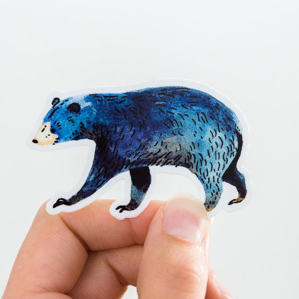 Blue Bear Animal Vinyl Sticker