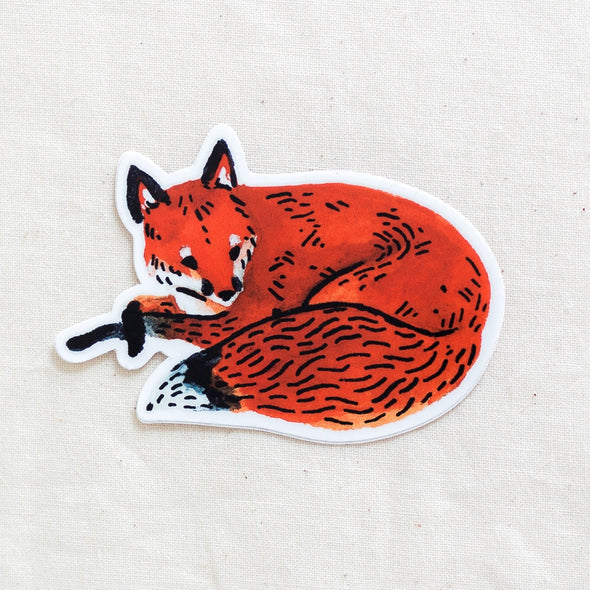 Red Fox Vinyl Sticker 1