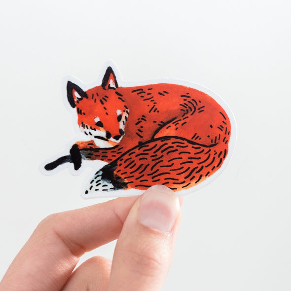 Red Fox Vinyl Sticker 1