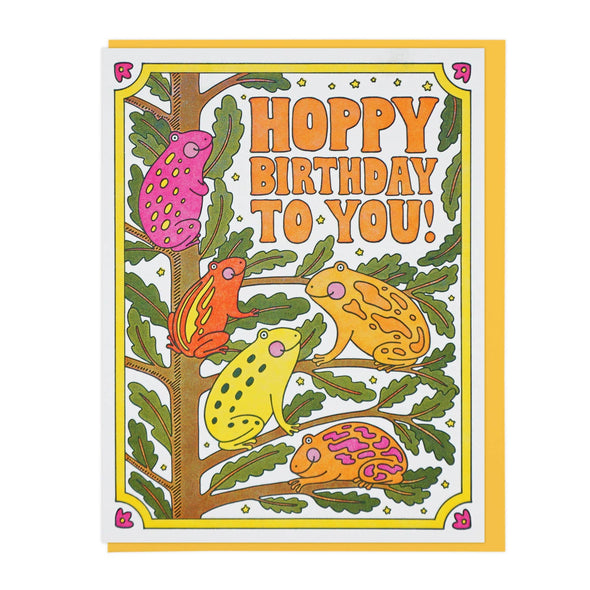 Hoppy Birthday To You Frogs Card