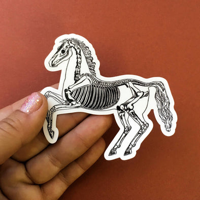 Skeleton Horse Sticker