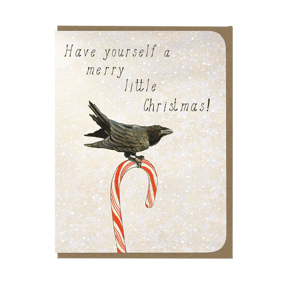 Merry Little Raven Holiday Card
