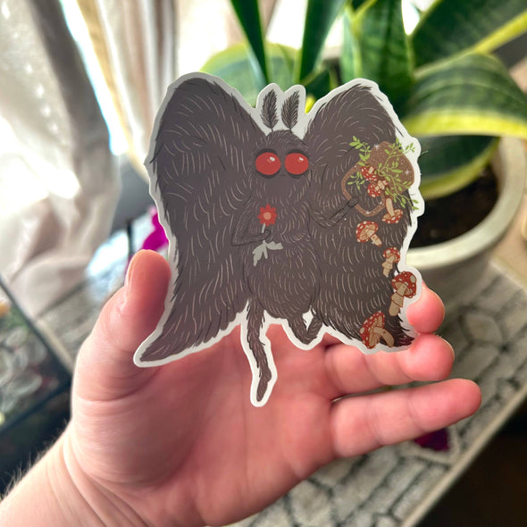 Merry Mothman Holographic Sticker