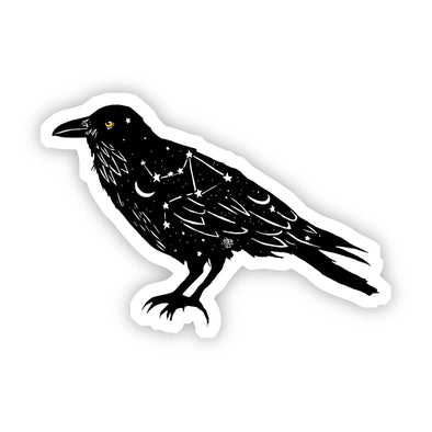 Black Bird with Stars Vinyl Sticker