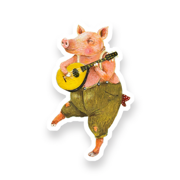 Clarence the Pig Vinyl Sticker