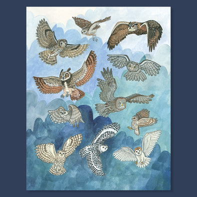 Owl Hootenanny Print (8x10)