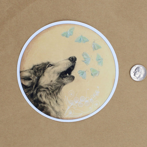 Wolf Howl Vinyl Sticker