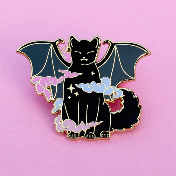 Vampire Cat Enamel Pin