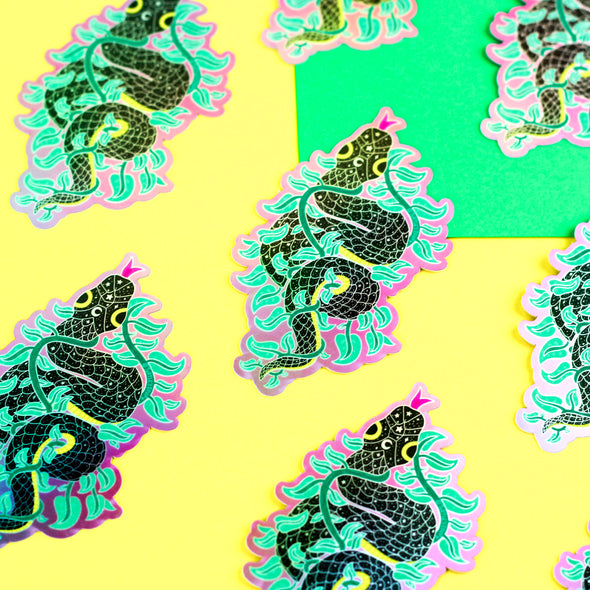 Starry Snake Holographic Vinyl Sticker