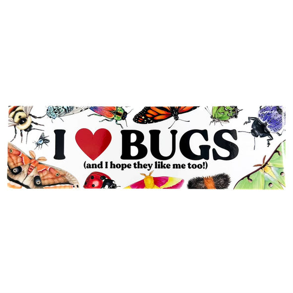 “I ❤️ Bugs” Bumper Sticker