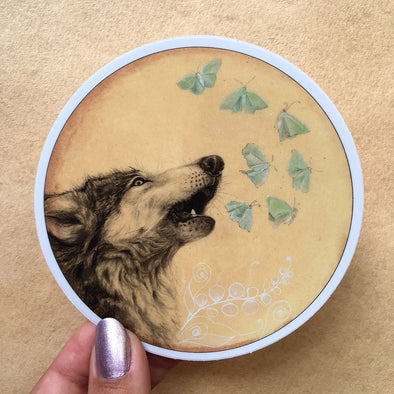 Wolf Howl Vinyl Sticker