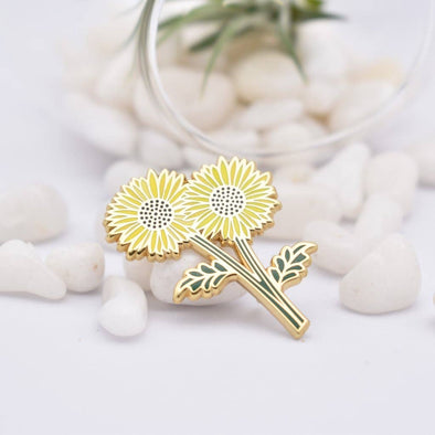 Sunny Sunflower Enamel Pin