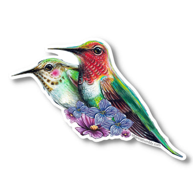 Pair of Hummingbirds Sticker