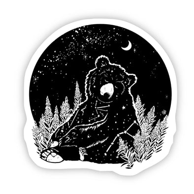 Night Bear Vinyl Sticker