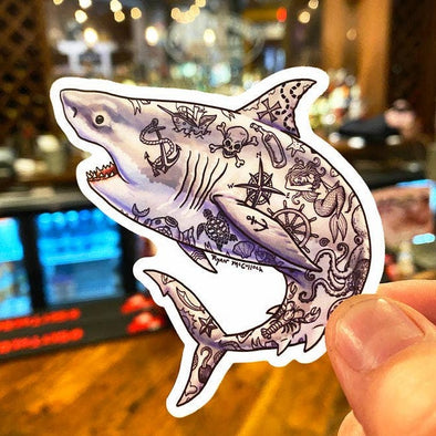 Tattoo Shark Vinyl Sticker