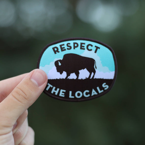 Respect The Locals - Bison - Iron On Patch
