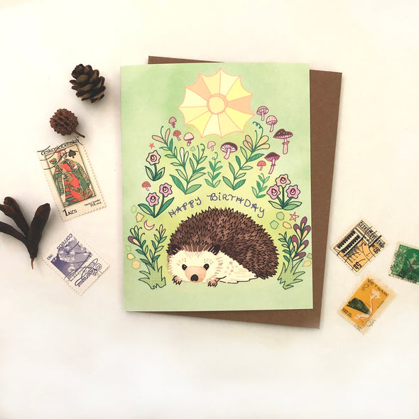 Hedgehog Birthday card