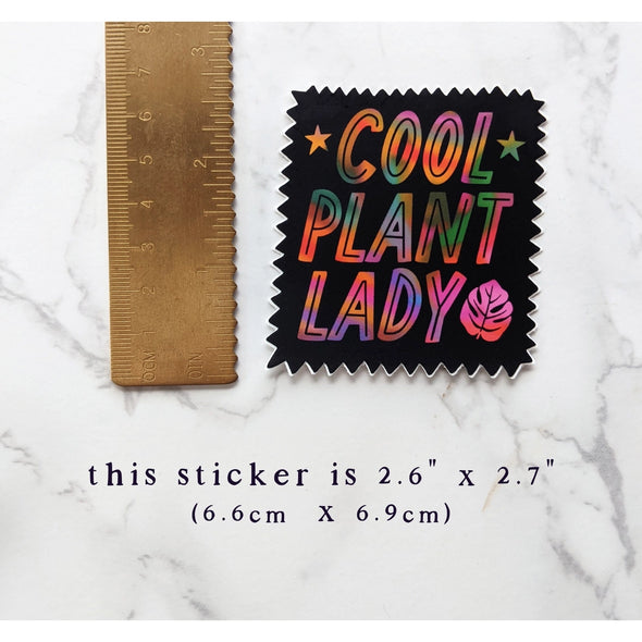 Cool Plant Lady Vinyl Sticker