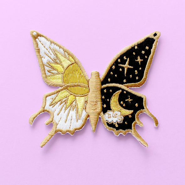 Sun & Moon Butterfly Iron-on Patch