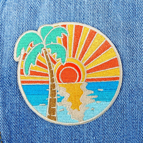 Ocean Sunset Iron-On Patch