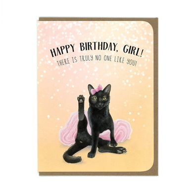 Ballerina Cat Birthday Card