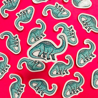 Mini Brontosaurus Dinosaur Sticker