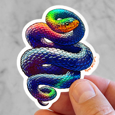 Eastern Indigo Snake Holographic Sticker
