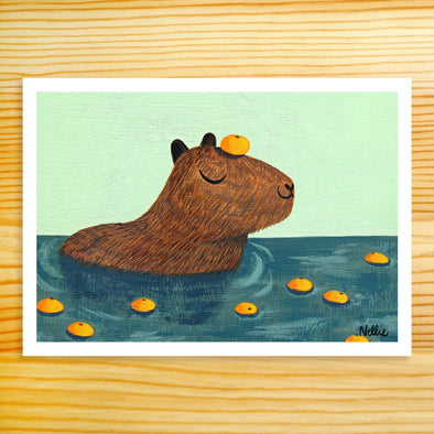 Capybara Art Print (5"x7")