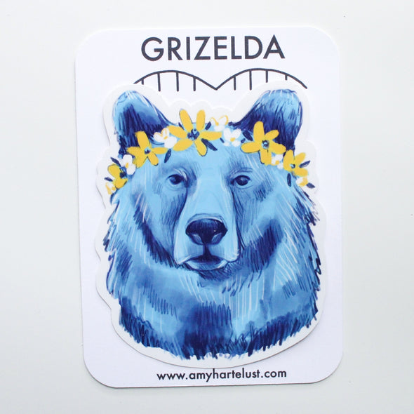 Grizelda Bear Vinyl Sticker