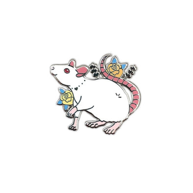 White Rat Enamel Pin