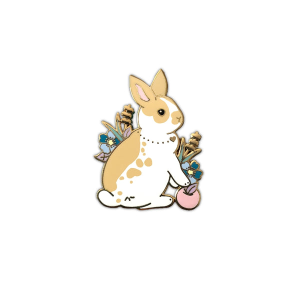 Tan and White Rabbit Enamel Pin