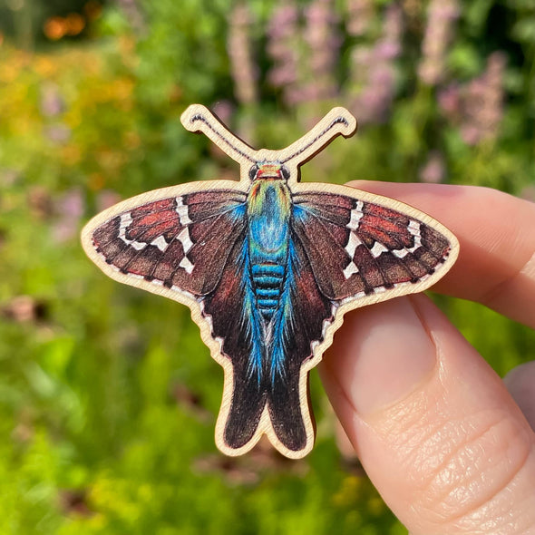 Long-Tailed Skipper Butterfly Wooden Pin
