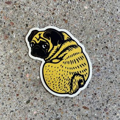 Snuggle Pug Sticker