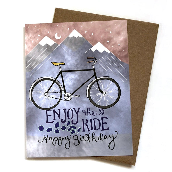 Enjoy the Ride Bicycle Birthday Card