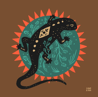 Sun Salamander Print (8x8)