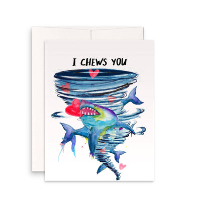 Sharknato Shark "I Chews You" Love Card