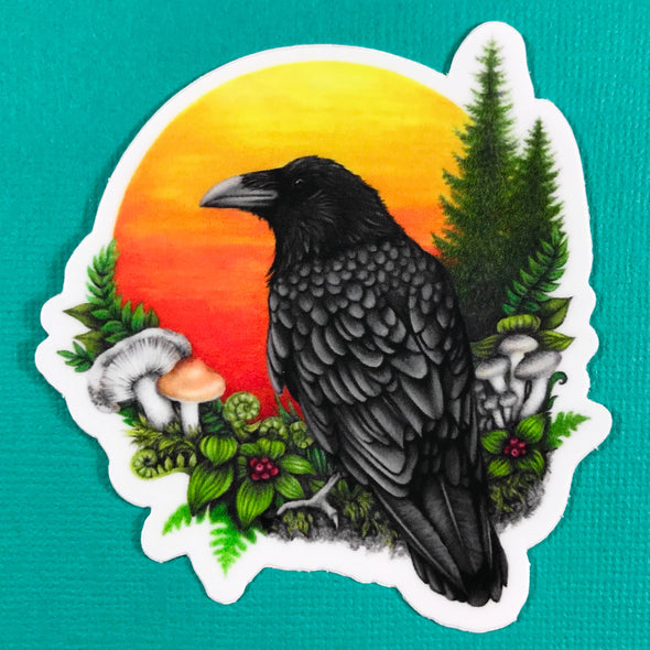 Raven & Sun Sticker
