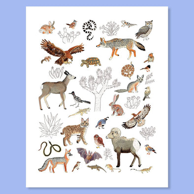 Joshua Tree Animalia Print (8x10)