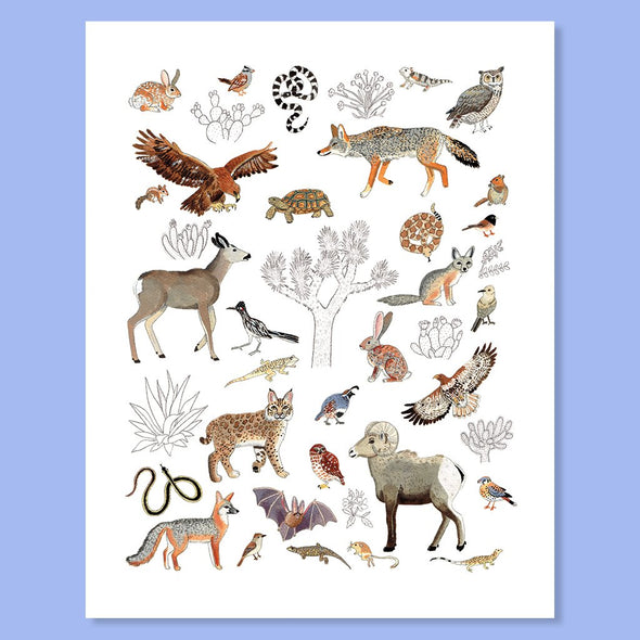 Joshua Tree Animalia Print (8x10)